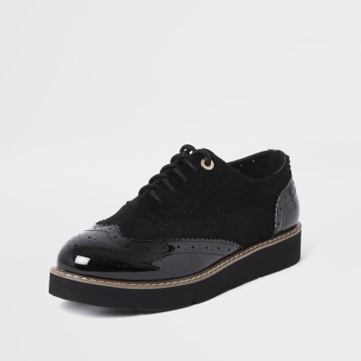 river island black brogues
