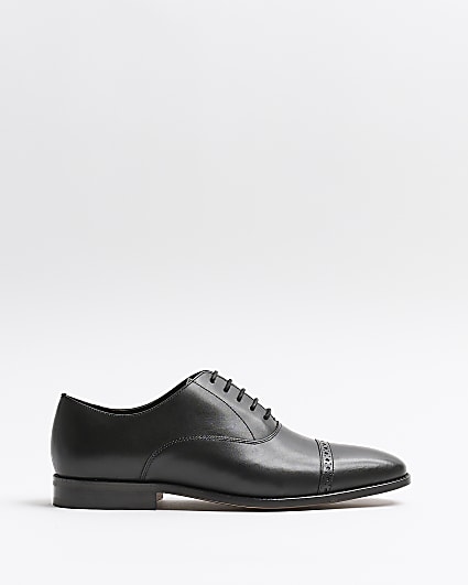 Black brogue Oxford shoes