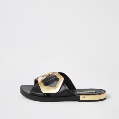 river island cross strap sandals