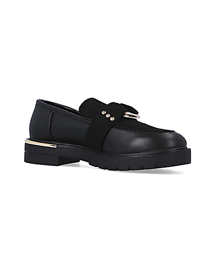 360 degree animation of product Black buckle loafers frame-17