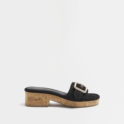 river island black mules