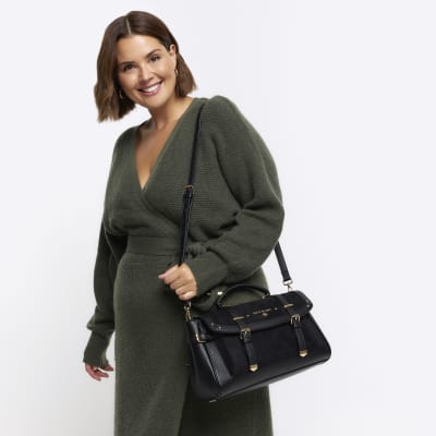 River island black satchel bag new arrivals