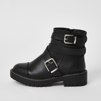 river island chunky cut out boots
