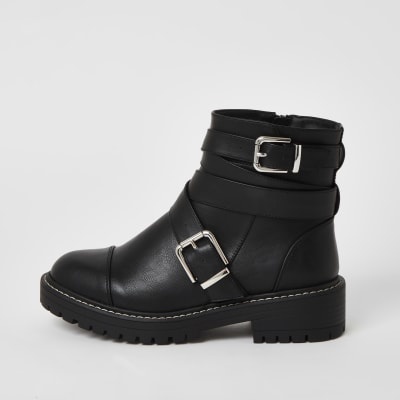 wide fit buckle boots