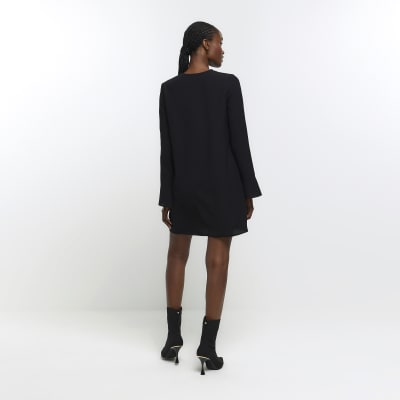 River island store black button dress