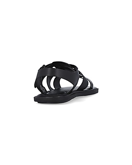 360 degree animation of product Black cage Sandals frame-10