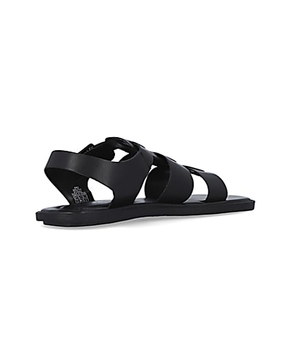 360 degree animation of product Black cage Sandals frame-12