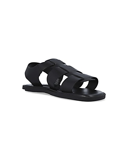 360 degree animation of product Black cage Sandals frame-18