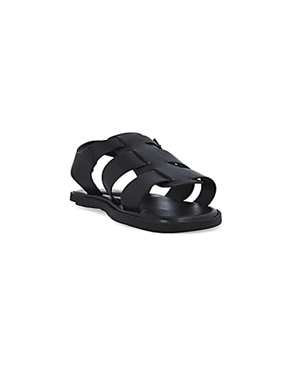 360 degree animation of product Black cage Sandals frame-19