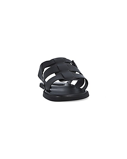 360 degree animation of product Black cage Sandals frame-20