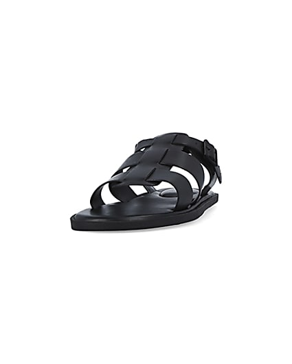 360 degree animation of product Black cage Sandals frame-22