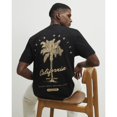 Black California Palm Tree T-Shirt