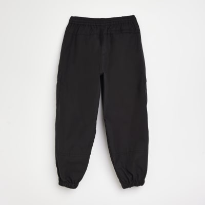 Black Cargo jogger Trousers