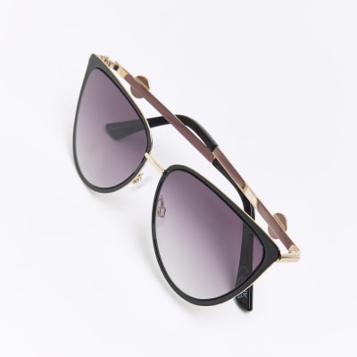 Black Cat Eye Sunglasses River Island