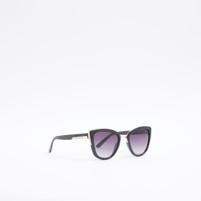 Black cat eye sunglasses River Island