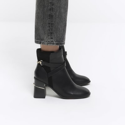 River island store black ankle boots