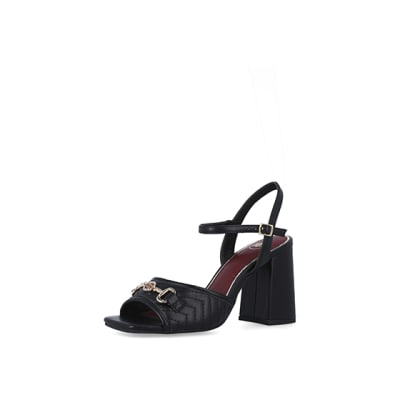 River island best sale black block heels