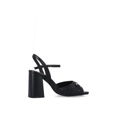 River island block heel hot sale shoes