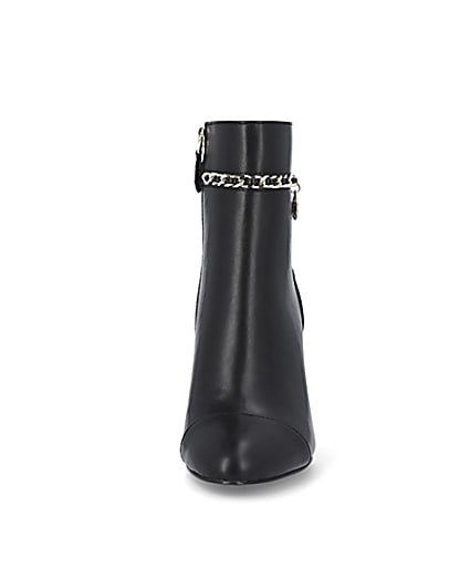 360 degree animation of product Black chain detail ankle boots frame-20
