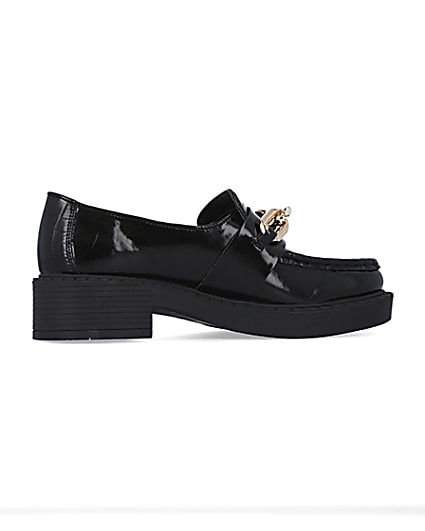 360 degree animation of product Black chain detail chunky loafers frame-14