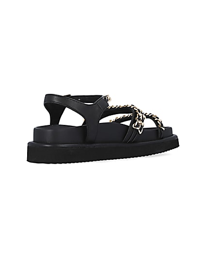360 degree animation of product Black chain detail chunky sandals frame-12