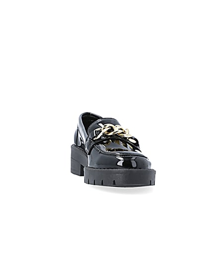 360 degree animation of product Black chain detail loafer frame-20