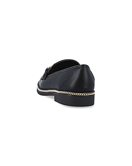 360 degree animation of product Black chain detail loafers frame-8