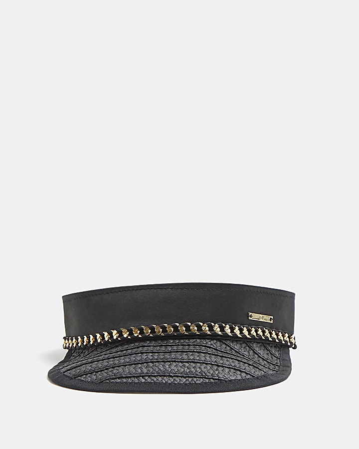 Black chain detail woven visor