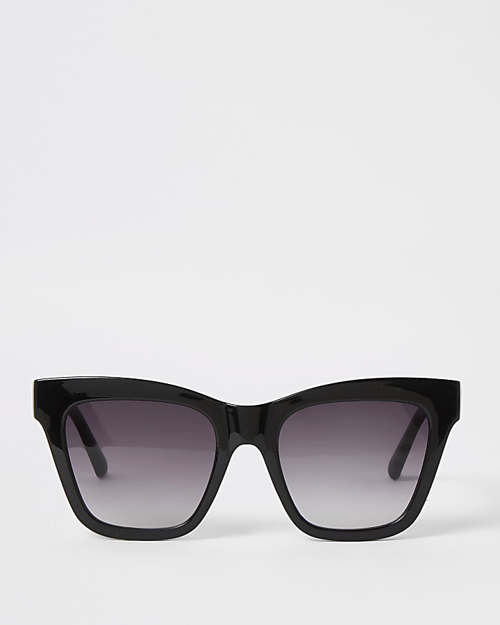Black chain embossed glam sunglasses