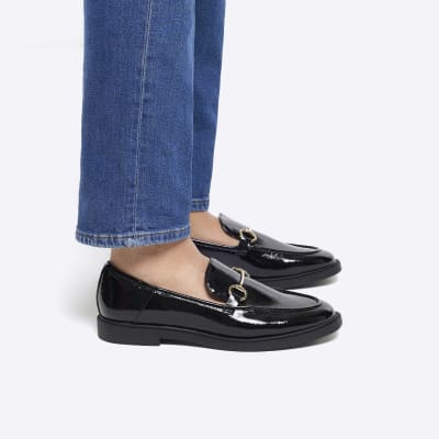 River island 2025 black loafers