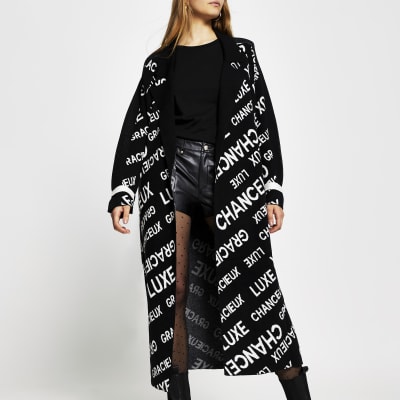 river island monogram cardigan