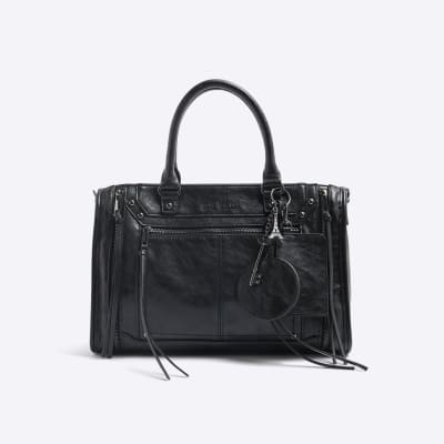 Black tote bag river island sale