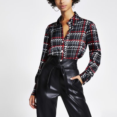 black check over shirt