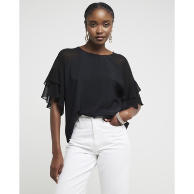Chiffon frill top online