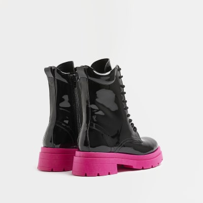 river island chunky biker boots