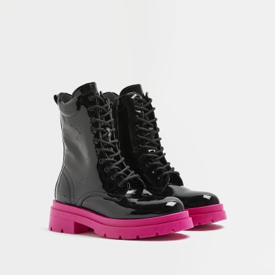 river island chunky biker boots