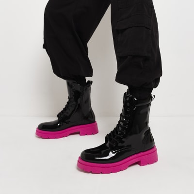 river island chunky biker boots