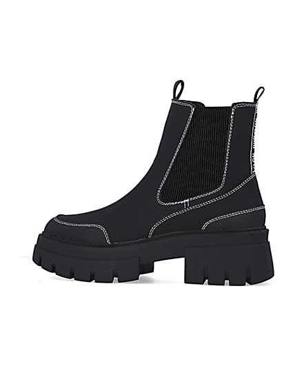 360 degree animation of product Black chunky boots frame-4