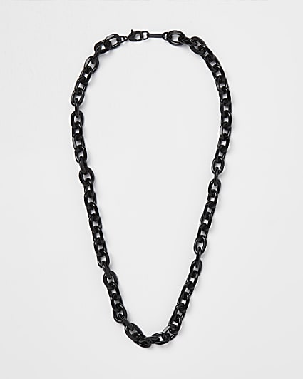 Black chunky chain necklace