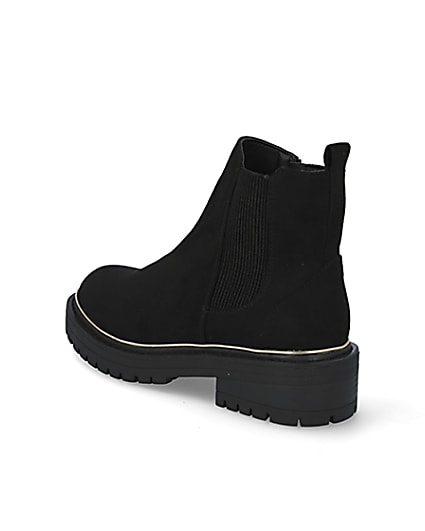 360 degree animation of product Black chunky chelsea boots frame-6