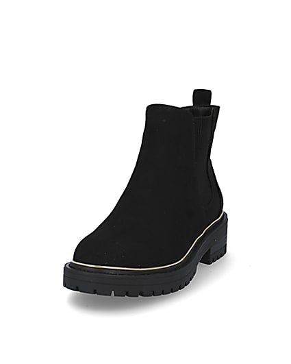 360 degree animation of product Black chunky chelsea boots frame-23