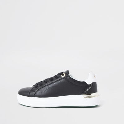 river island black chunky trainers
