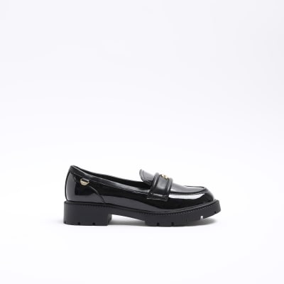 Black Chunky Loafers | River Island