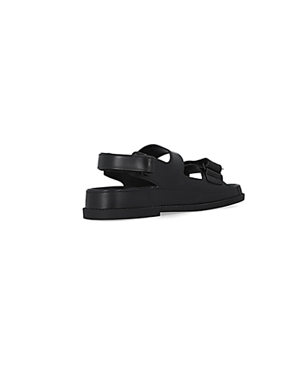 360 degree animation of product Black chunky sandals frame-12