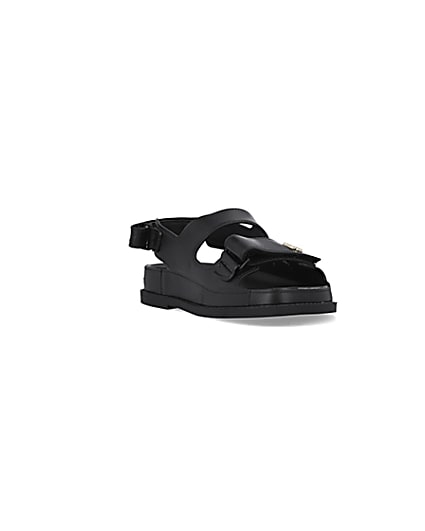 360 degree animation of product Black chunky sandals frame-19
