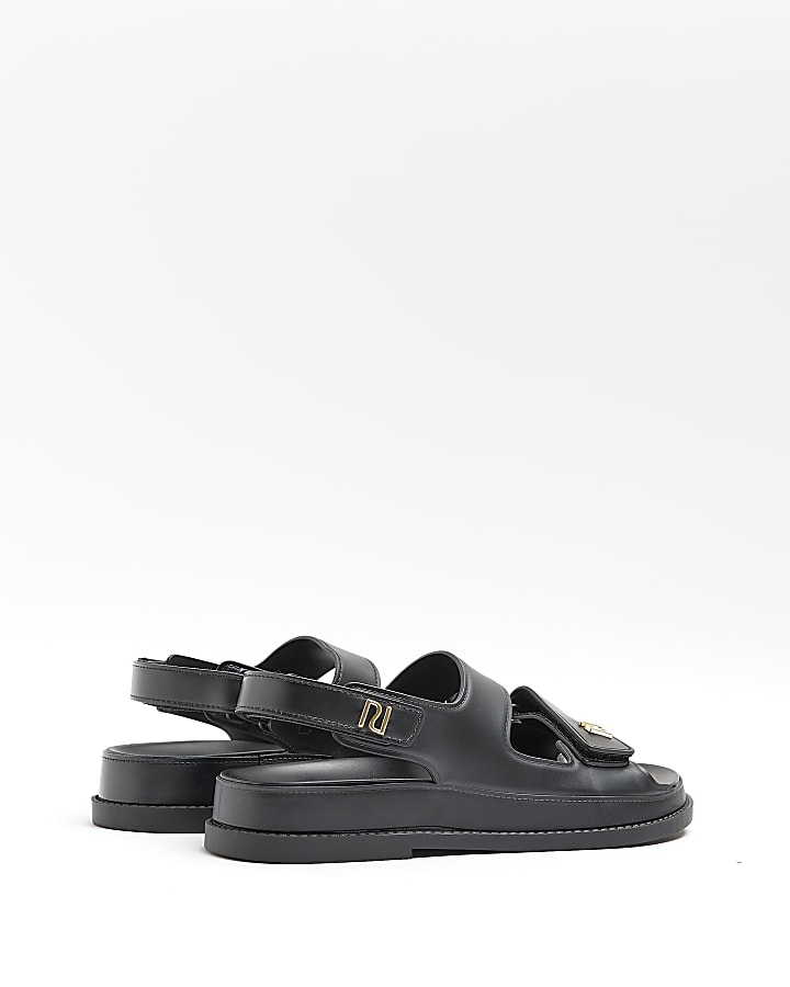 Black chunky sandals
