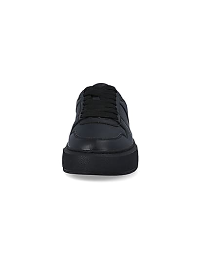360 degree animation of product Black chunky trainers frame-21