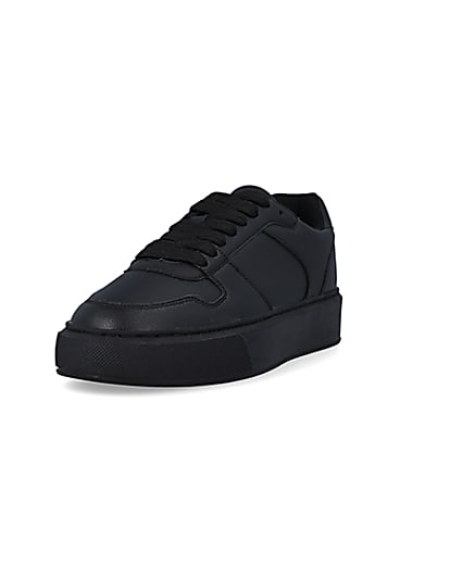 360 degree animation of product Black chunky trainers frame-23