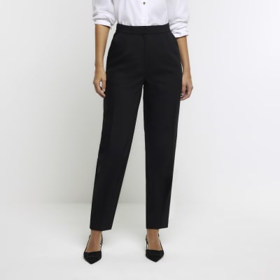 Black cigarette smart trousers | River Island