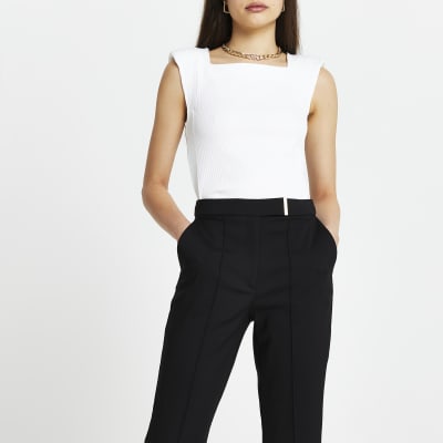 Black cigarette trousers